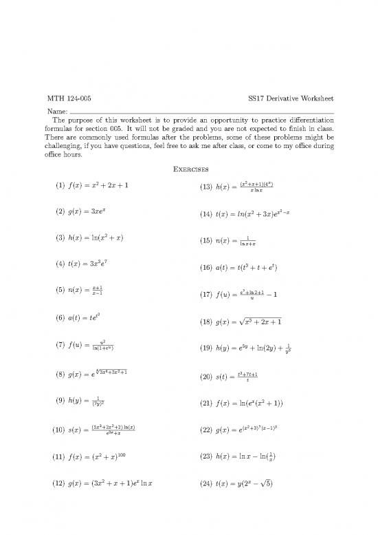 picture_Derivative Formulas 168887 | Ss17 124 Derivative Ws