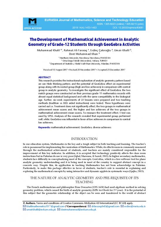 picture1_Geometry Pdf 167600 | The Development Of Mathematical Achievement In Analytic Geometry Of Grade 12 Students Through 5358