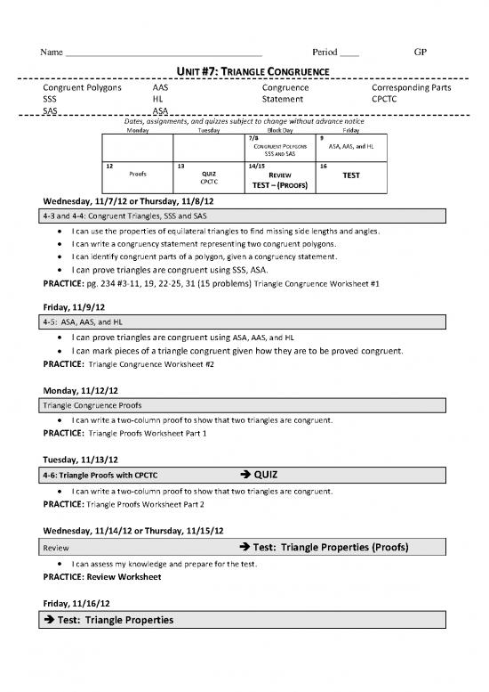 picture_Congruent Triangles Pdf 167558 | Triangle Congruenceextra