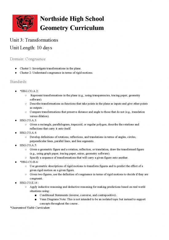 picture Geometry Pdf 167844 | Unit 3  Transformations