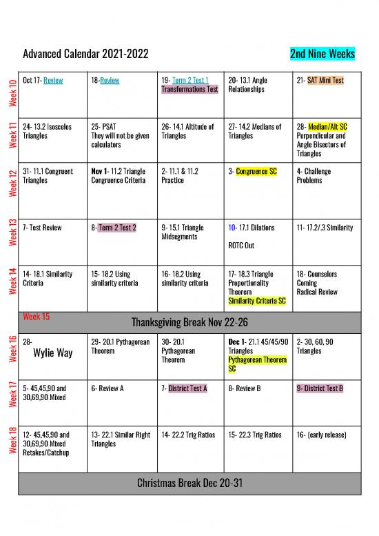 Geometry Pdf 168615 | Advanced Geometry Calendar 22 23