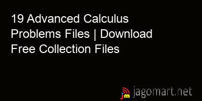 picture 19 Advanced Calculus Problems Files | Download Free Collection Files