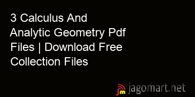 picture 3 Calculus And Analytic Geometry Pdf Files | Download Free Collection Files