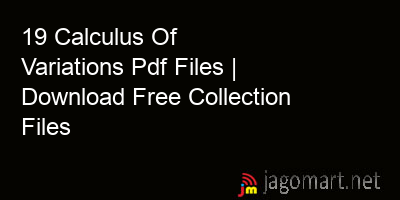 picture 19 Calculus Of Variations Pdf Files | Download Free Collection Files