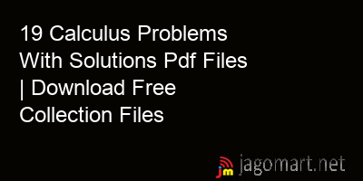 picture 19 Calculus Problems With Solutions Pdf Files | Download Free Collection Files