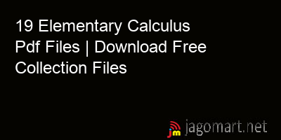 picture 19 Elementary Calculus Pdf Files | Download Free Collection Files