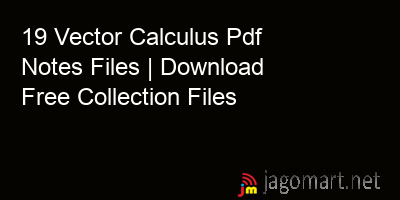 picture 19 Vector Calculus Pdf Notes Files | Download Free Collection Files