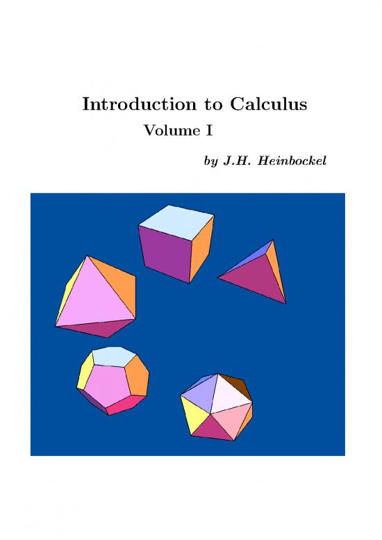 picture Calculus Pdf 169458 | 0669 Introduction To Calculus Volume 1