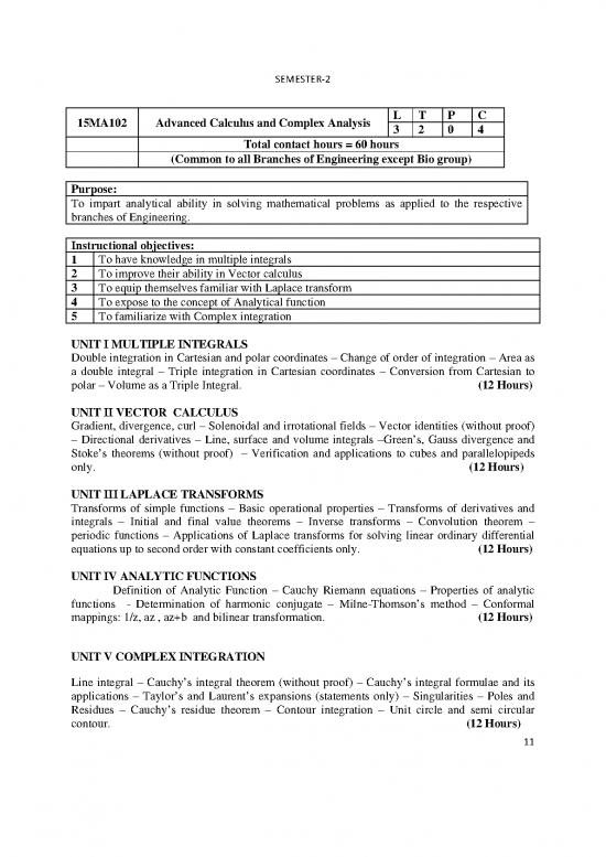 picture Calculus Pdf 169414 | 15ma102 Advanced Calculus And Complex Analysis