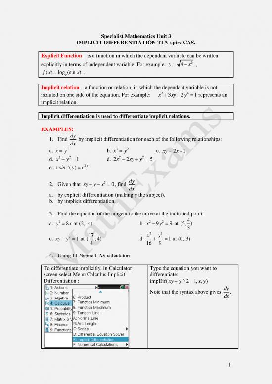 picture_Differentiation Pdf 169757 | 2015 Sm Implicit  Differentiation Tinspirecas
