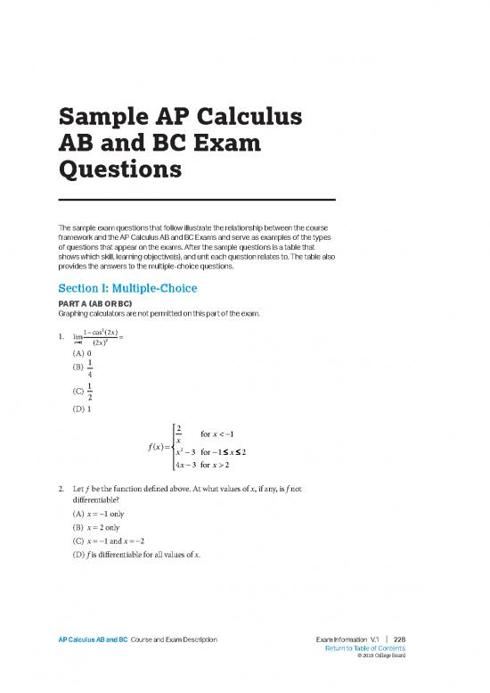 picture Calculus Pdf 170054 | 2019 Ap Calculus Ab And Bc Practice Exam And Answers