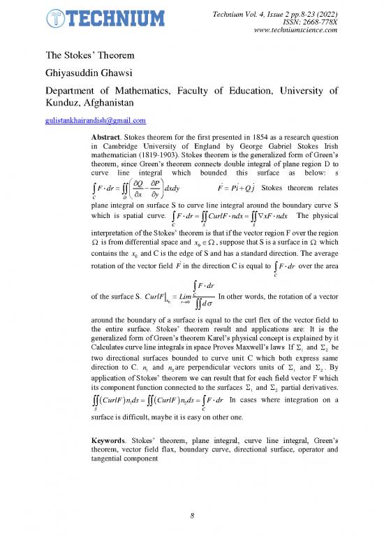 picture1_Surface Integral Pdf 169765 | 541534 The Stokes Theorem B637b8ac