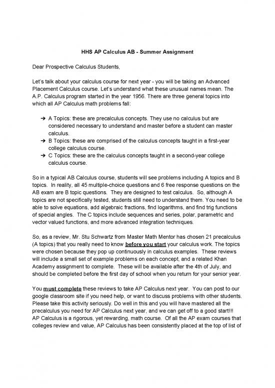 picture_Calculus Pdf 170303 | Ap Calculus Summer Assignment