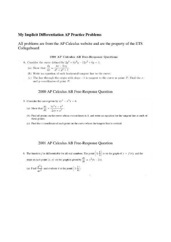 picture1_Calculus Pdf 170731 | Ap Problems   Implicit Differentiation
