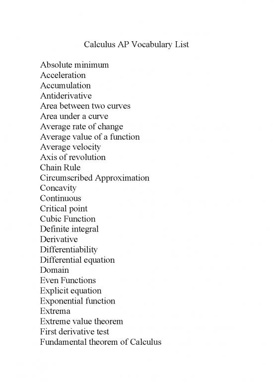 picture Calculus Pdf 170781 | Ap Vocabulary List
