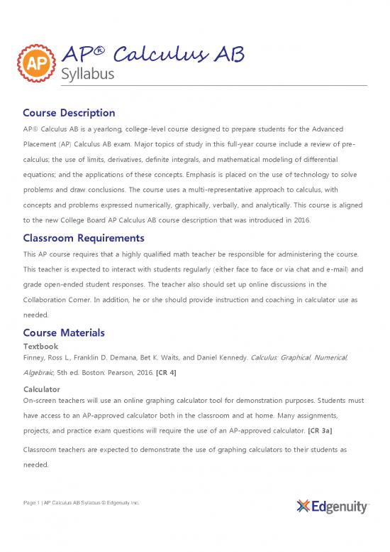 Calculus Pdf 170242 Apcalculusab Syllabus