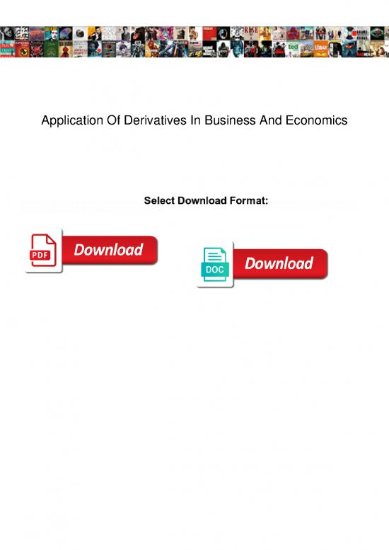 picture Calculus Pdf 169835 | Application Of Derivatives In Business And Economics