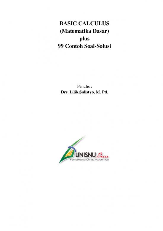 picture Calculus Pdf 169389 | Basic Calculus Matematika Dasar Plus 99 Contoh Soal Solusi