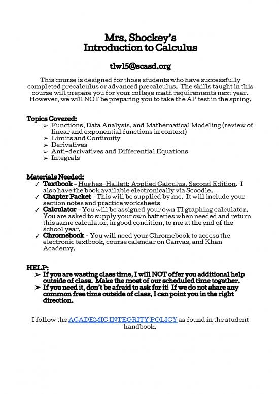 Calculus pdf 170708 calc grading and syllabus
