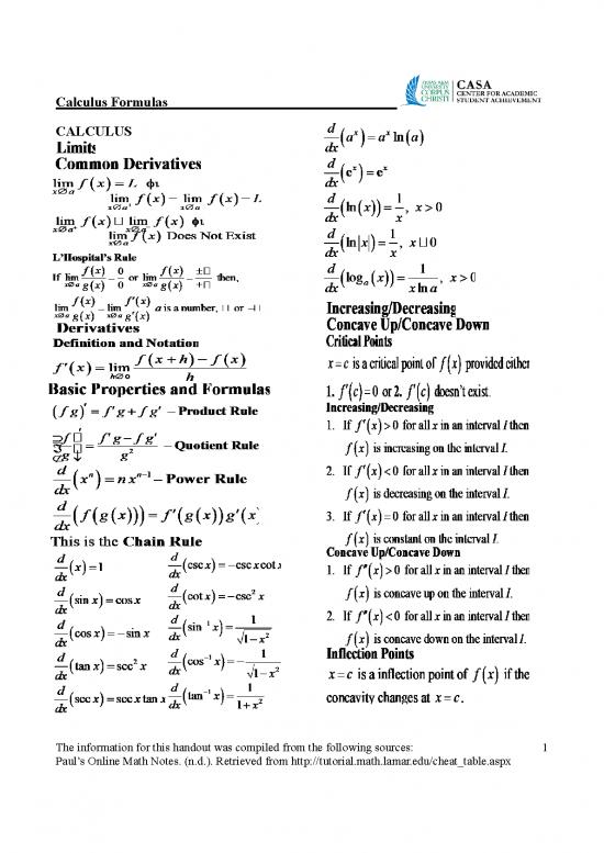 picture1_Calculus Pdf 170775 | Calculus Formula Sheet