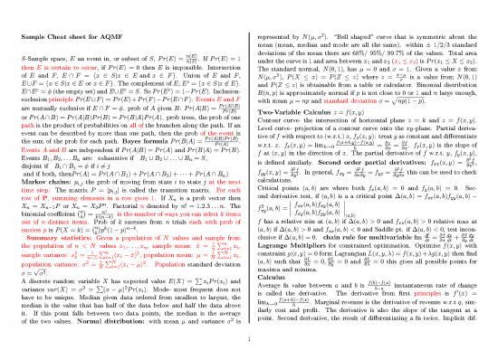 picture Mean Value Theorem Pdf 170137 | Cheat Sheet Sample