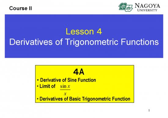 picture Limit Of Trigonometric Functions Pdf 169895 | Course2 Lesson04