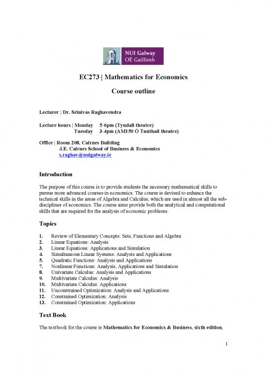 picture Calculus Pdf 170827 | Ec273 Outline 2014 15