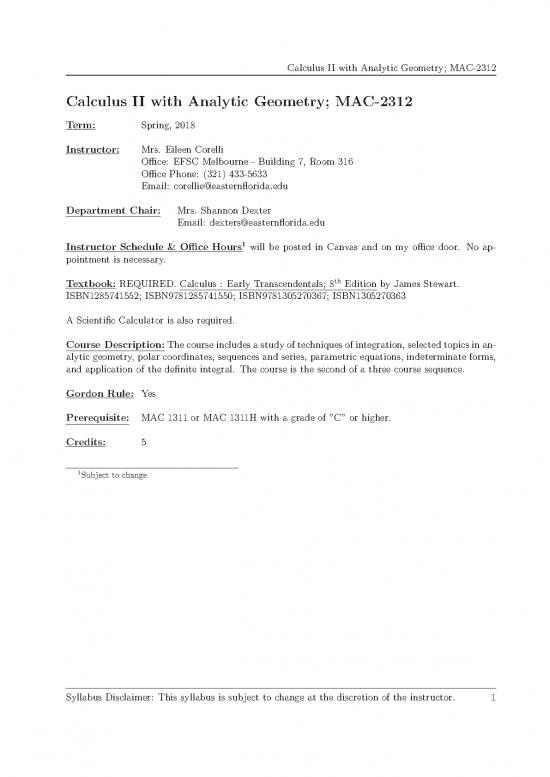 picture James Stewart Calculus 8th Edition Pdf 171050 | Efsc Sp 19 Mac 2312