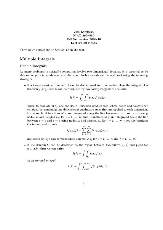 picture Multiple Integrals Pdf 170523 | Lecture32