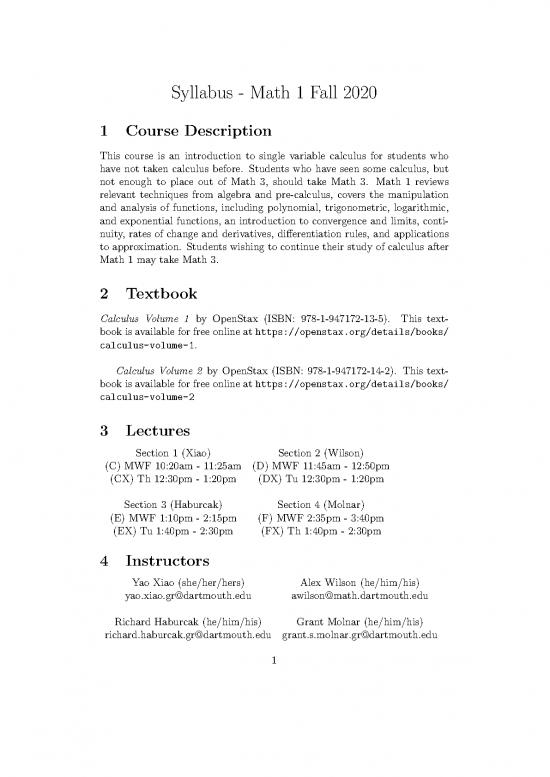 picture Calculus Pdf 169532 | M1f20 Syllabus