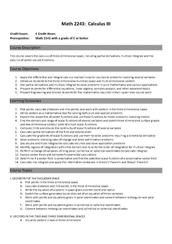 picture Advanced Calculus Of Several Variables 171376 | Math2243spring0