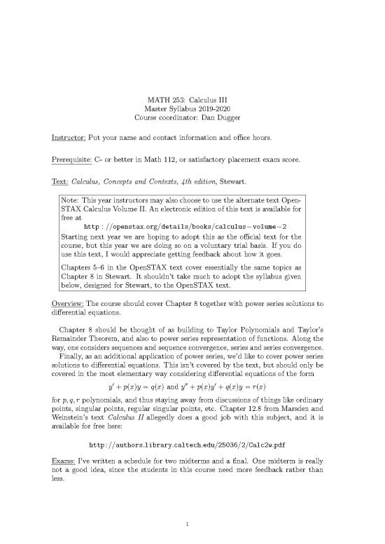 picture Calculus Pdf 169260 | Math 253 Syllabus 19 20