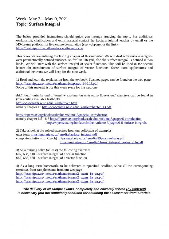 picture_Surface Integral Pdf 169720 | Mathematicsːma2en Surface Integral