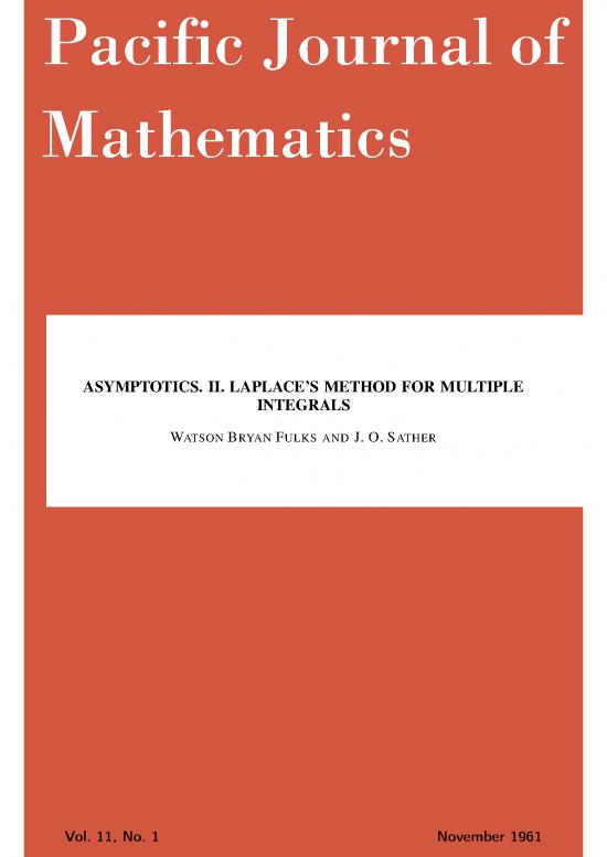 picture Multiple Integrals Pdf 169772 | Pjm V11 N1 P14 S