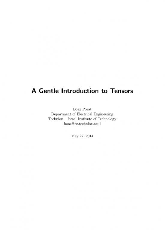 picture Calculus Pdf 170263 | Porat A Gentle Introduction To Tensors 2014