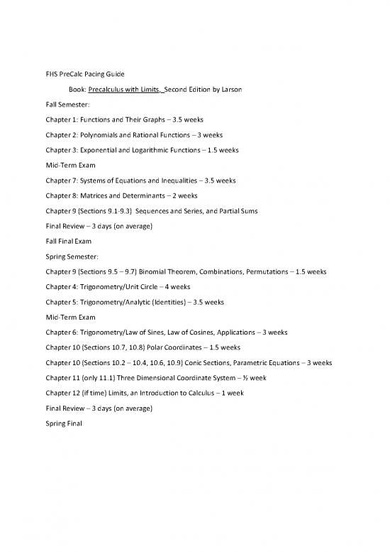picture Precalculus Pdf 170275 | Precalc Pacing Guide