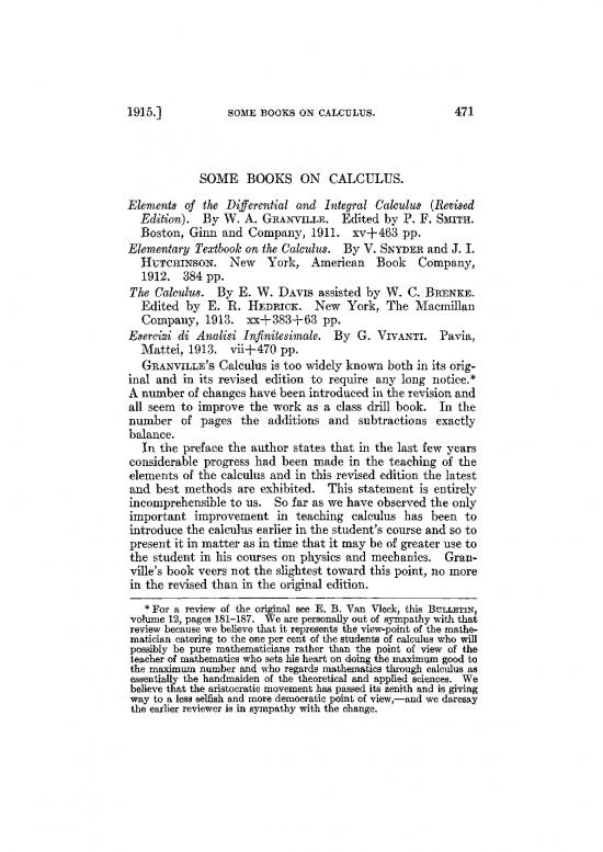 picture Integral Calculus Book Pdf Free Download 171354 | S0002 9904 1915 02691 1