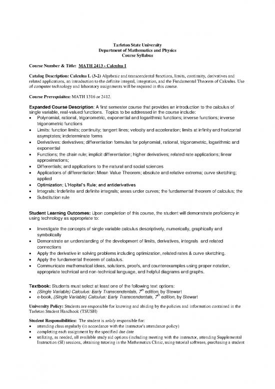 picture1_Calculus Pdf 170777 | S15 M2413 010 White Syllabus