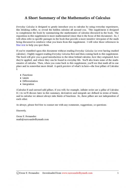 picture Calculus Pdf 169372 | Short Summary Of Calculus Math