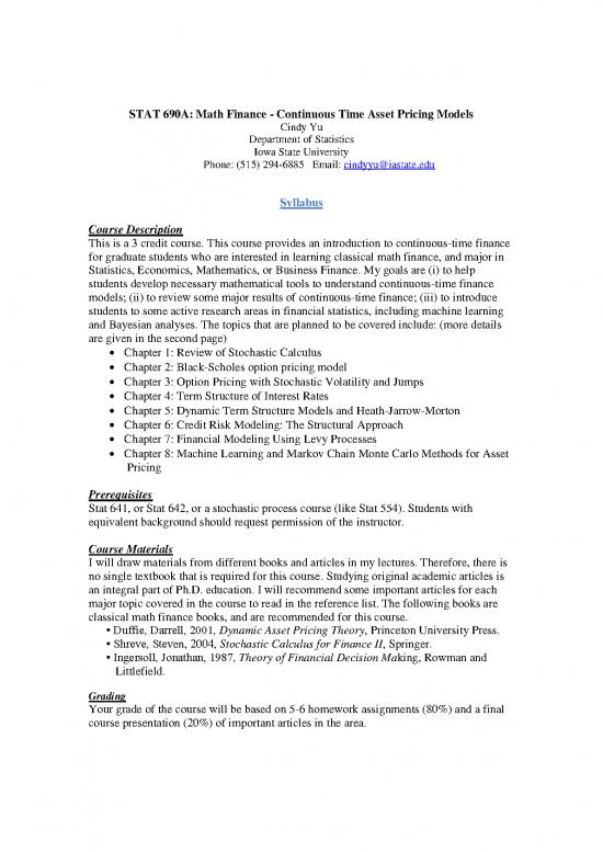 picture Calculus Pdf 169827 | Stat690a Syllabus & Content (tentative) 0