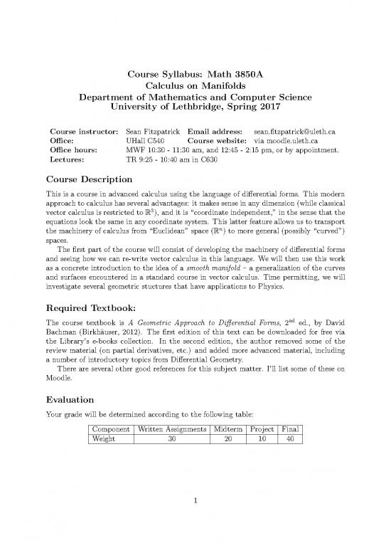 picture Calculus Pdf 170205 | Syllabus 3850a