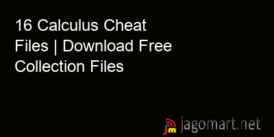 picture 16 Calculus Cheat Files | Download Free Collection Files