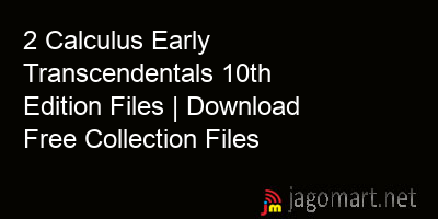 picture 2 Calculus Early Transcendentals 10th Edition Files | Download Free Collection Files