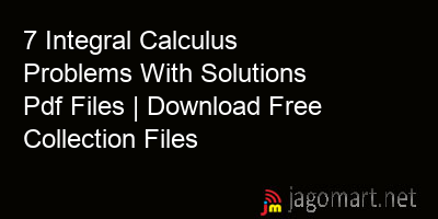 picture 7 Integral Calculus Problems With Solutions Pdf Files | Download Free Collection Files