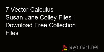 picture 7 Vector Calculus Susan Jane Colley Files | Download Free Collection Files