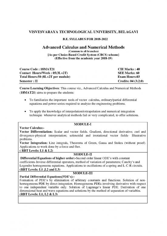 picture Vector Integration Pdf 171849 | 18mat21  Syllabus For 2018 2022