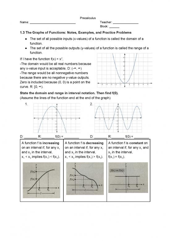 picture Precalculus Notes Pdf 172429 | 3 Notetaker