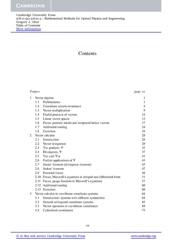 picture Vector Integration Pdf 172621 | 9780521516105 Toc