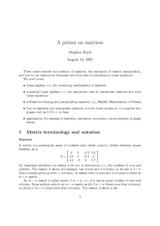 picture Matrix Pdf 172879 | Additional1 Notes Matrix Primer