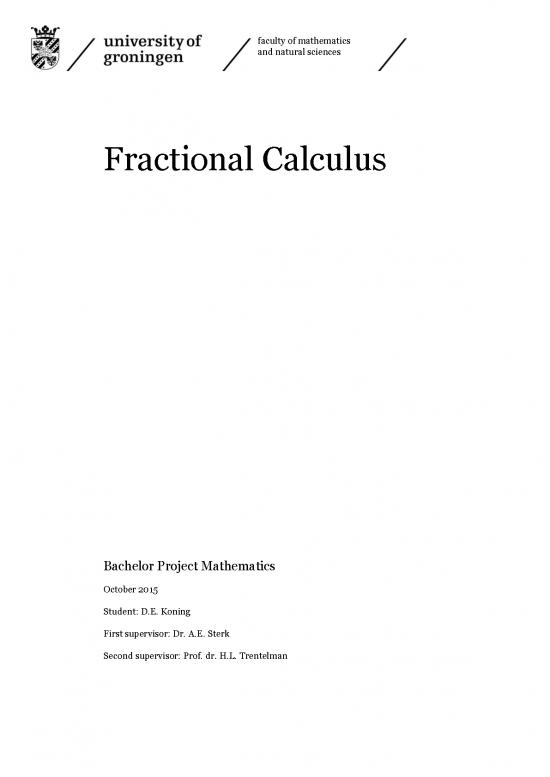 picture Derivatives Calculus Pdf 171727 | Bachelorproject Fractional Calculus